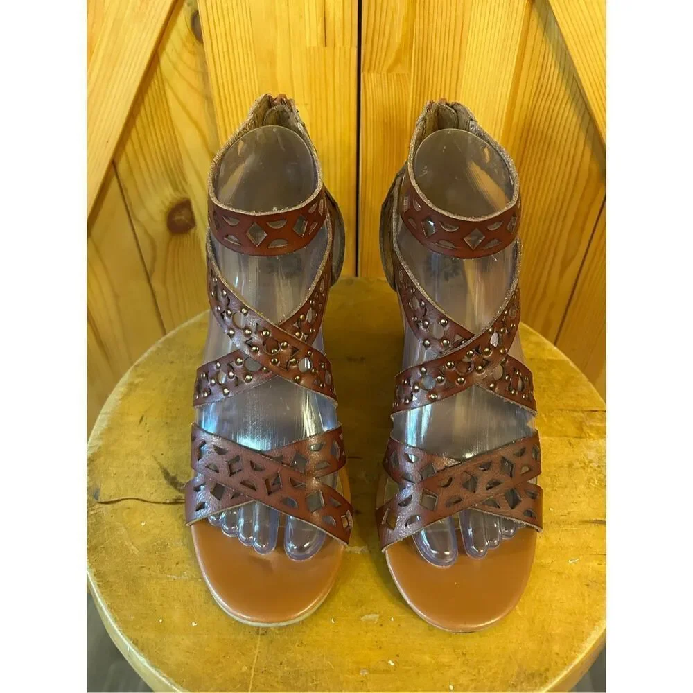 Yellow Box Reinette women Wedge Sandals Size 6.5 - Picture 2 of 8